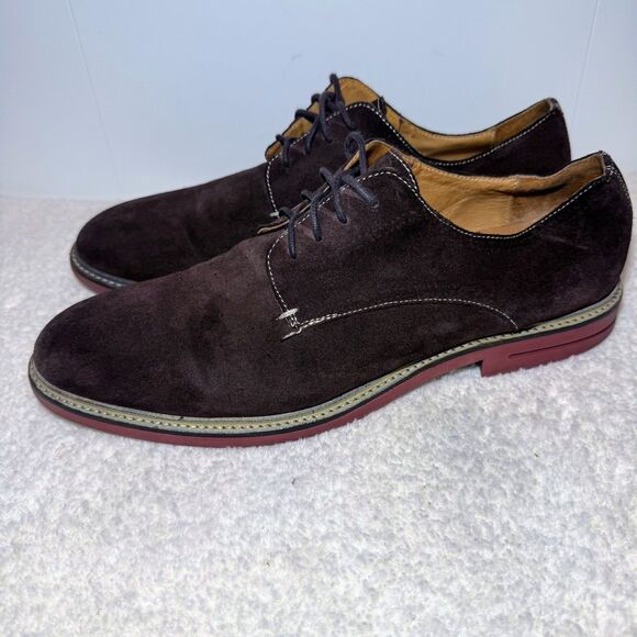 Johnston & Murphy Ellington Plain Toe Suede Oxford Shoes Men’s Size 11.5 M - Picture 1 of 9